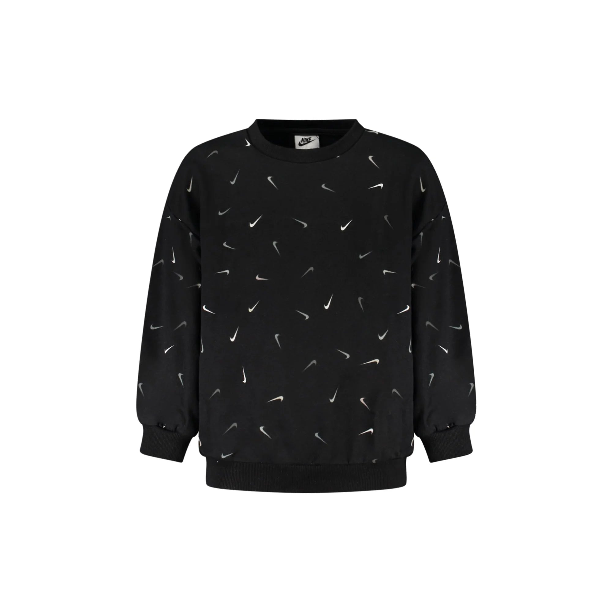 Nike Felpa Maniche Lunghe Unisex Nera Stampa Logo Felpe Nero - foto prodotto